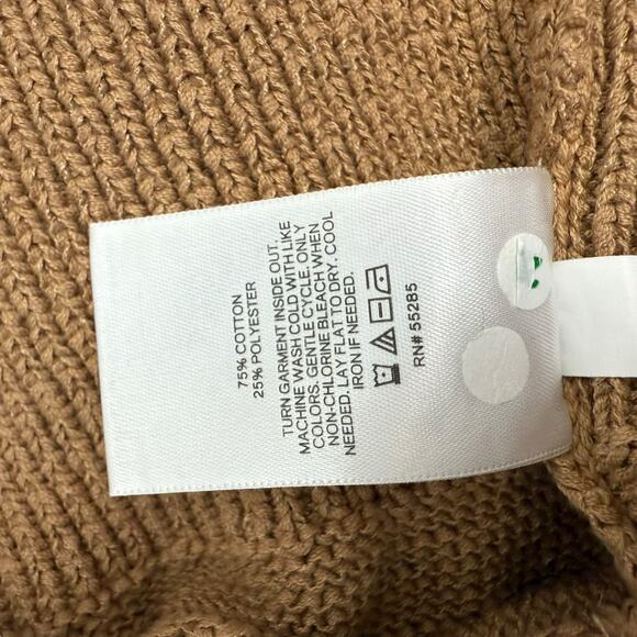 Express Top Womens Large Tan Knit Halter Sweater Tank Open Back Y2K Coastal - Picture 12 of 14